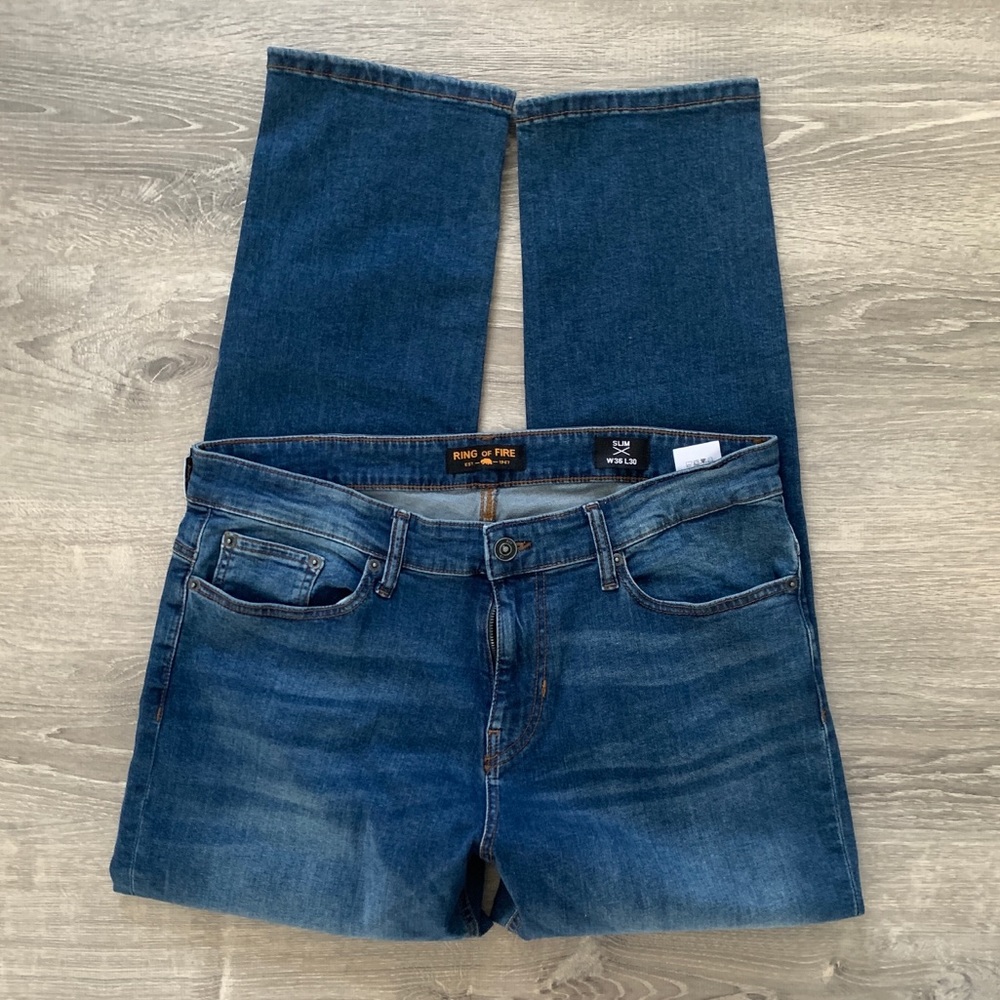 Ring of Fire Slim Blue Jeans 36x30